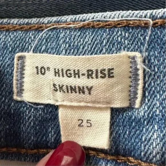 Madewell Women's 10" High-Rise Skinny Jeans Size 25 - Picture 7 of 9